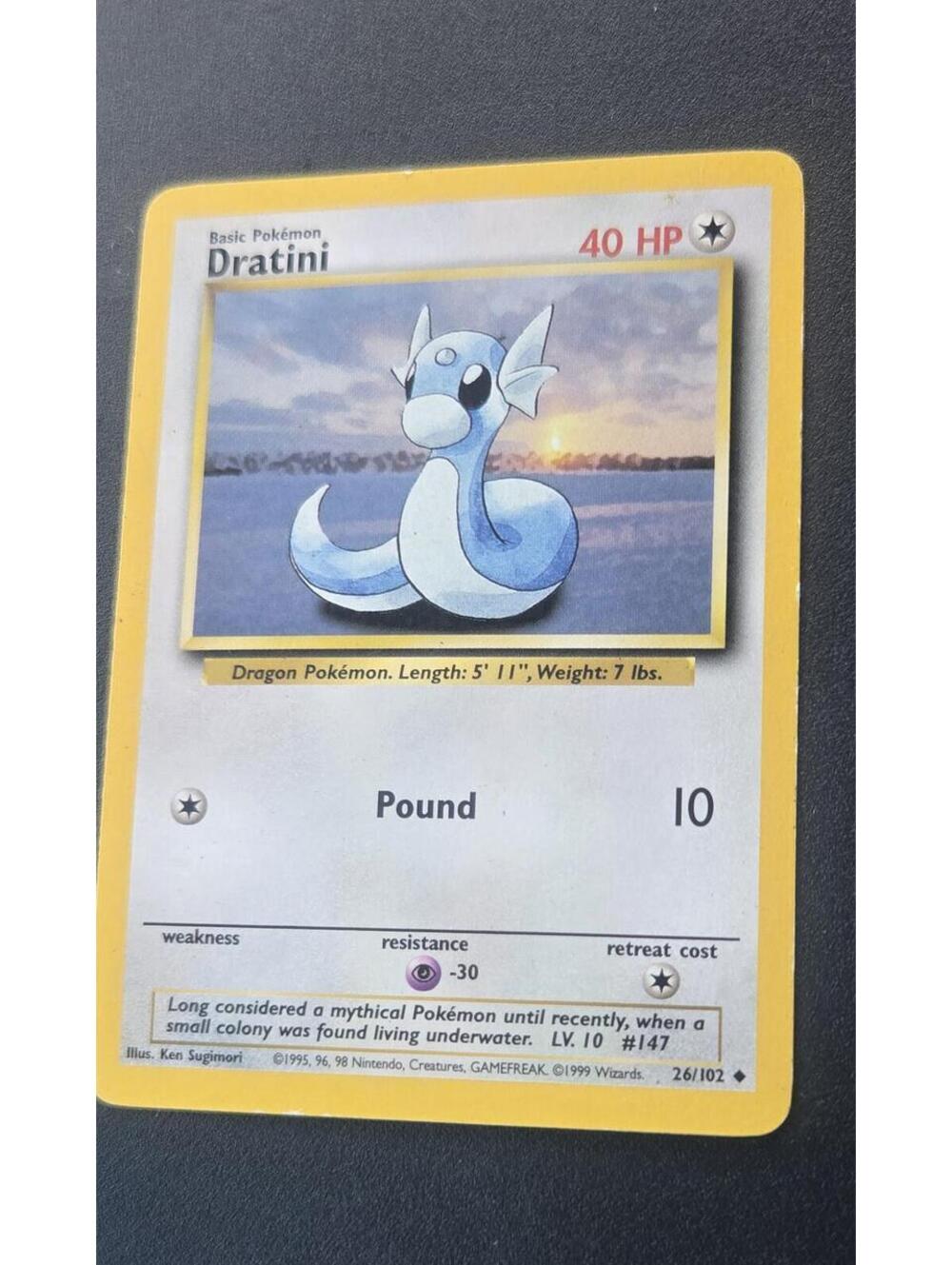 Pokemon Dratini Basic Card 40 HP